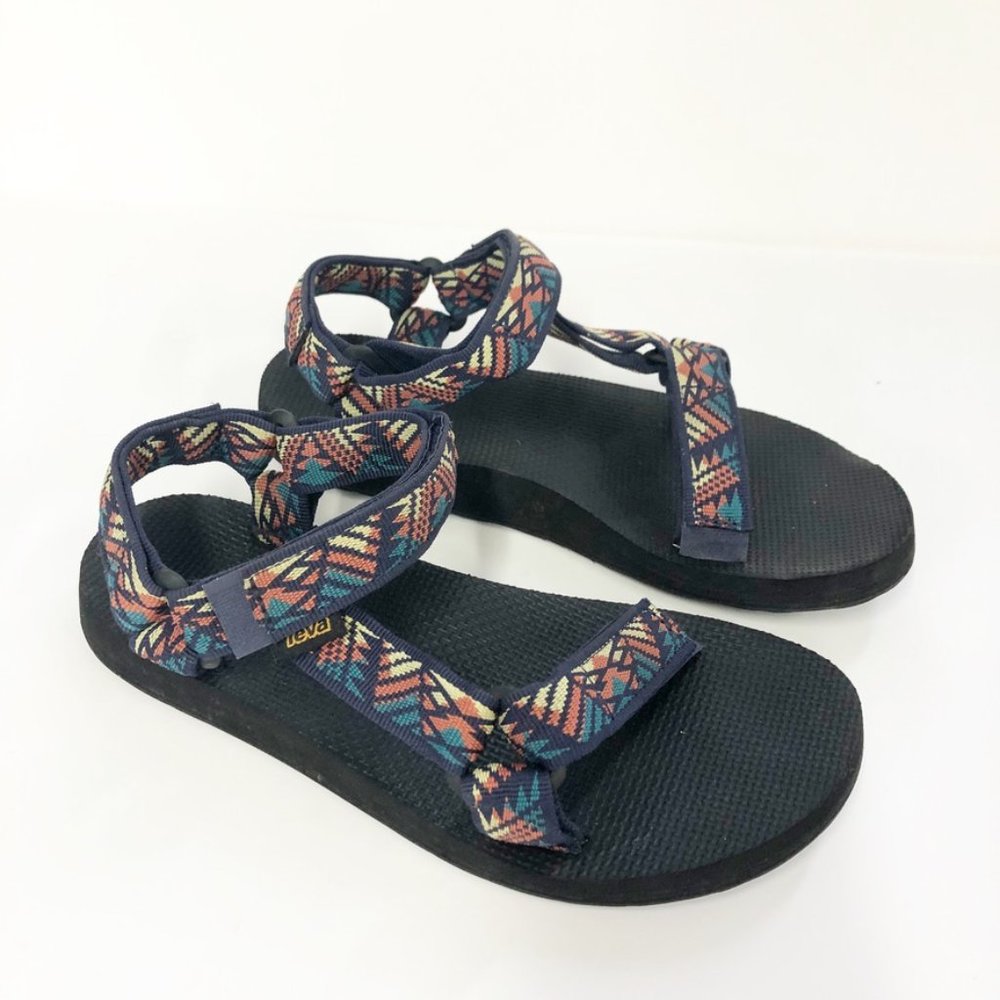 Teva Original Classic Sandals Aztec Print Size 6